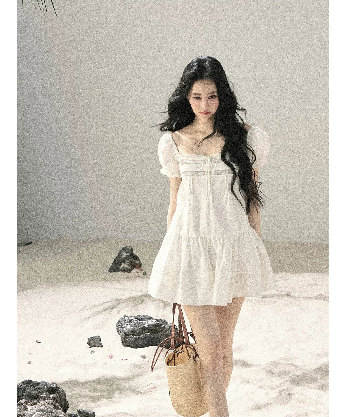Cloudy Lace Puff Dress