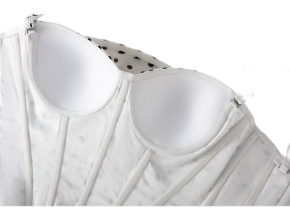 Polka Dot Bustier Top
