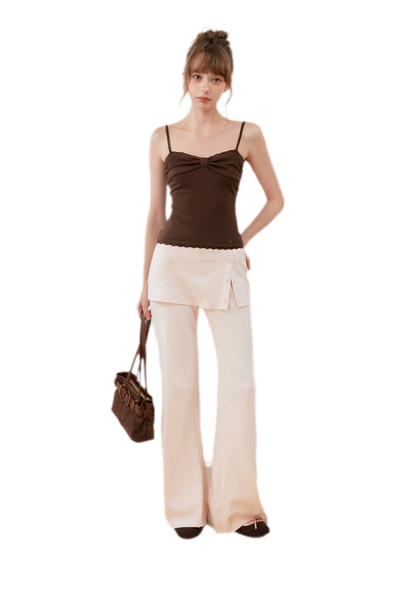 Silk Wool Wrap Knit Top