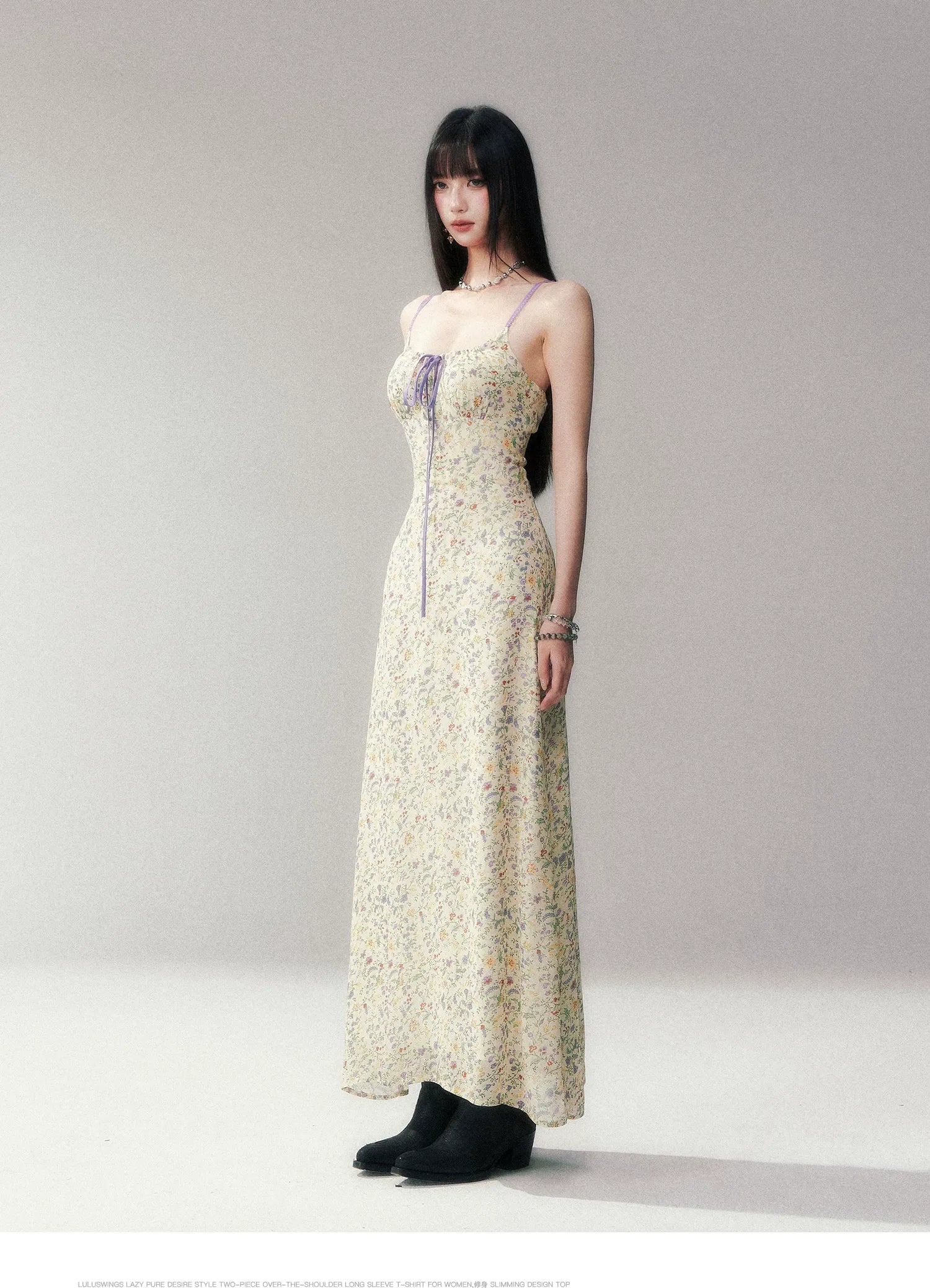 Iris Print Viscose Maxi
