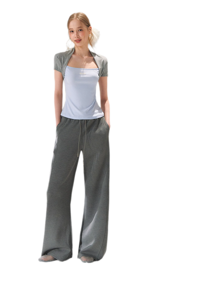 Colorblock Faux Two-Piece Tee