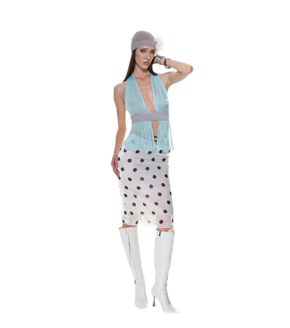 Mesh Halter Backless Top