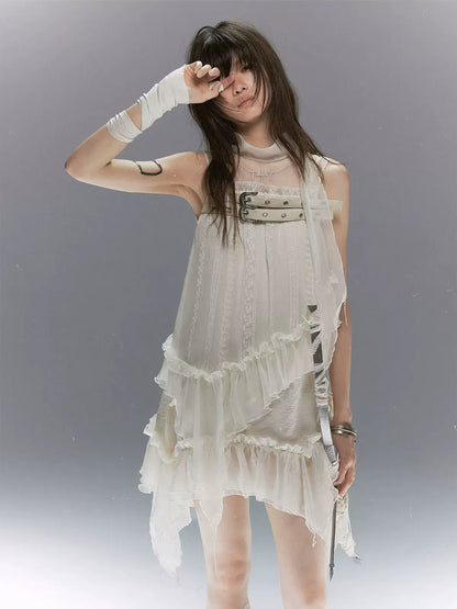 Lace Armor Mesh Dress