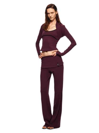 Contrast Cami Pants Set
