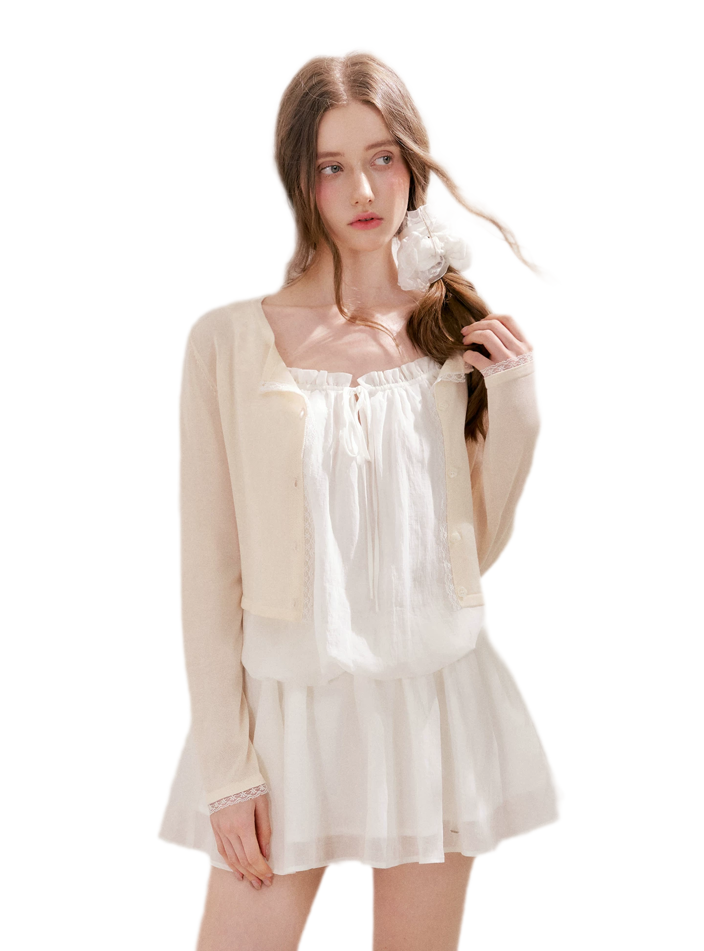 Lace Trim Cardigan