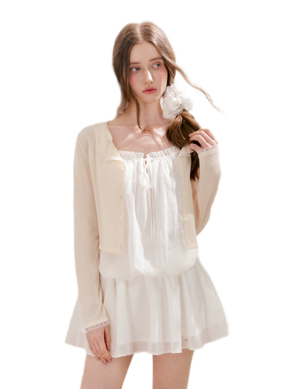 Lace Trim Cardigan