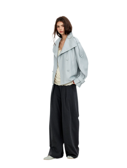 Matte Oversized Faux-Leather Jacket