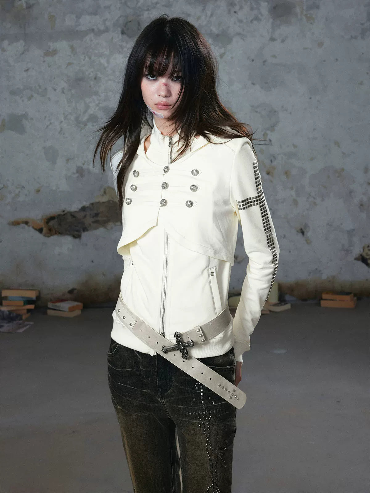 Metal Toggle Hooded Sweatshirt