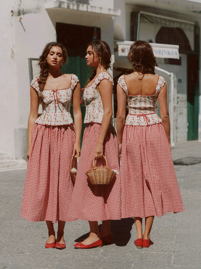 Cotton Floral Fitted Sundress