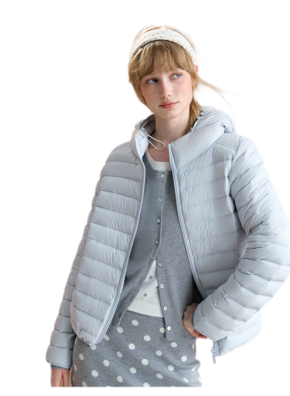 Lightweight Quilted Hooded Down Jacket