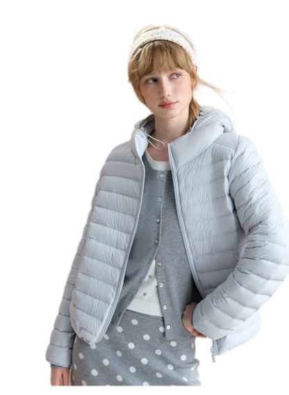 Lightweight Quilted Hooded Down Jacket