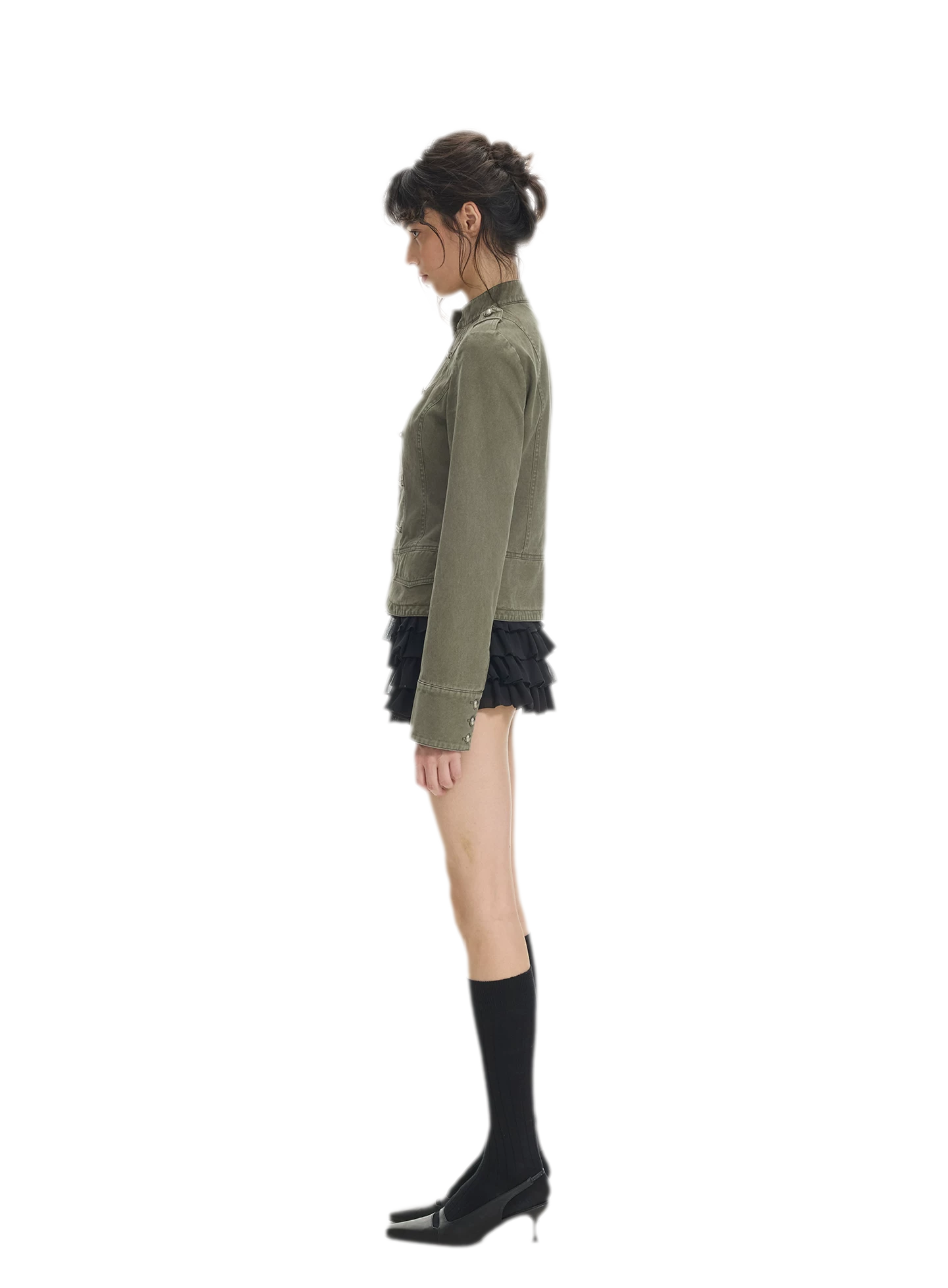 Vintage Cropped Military Jacket
