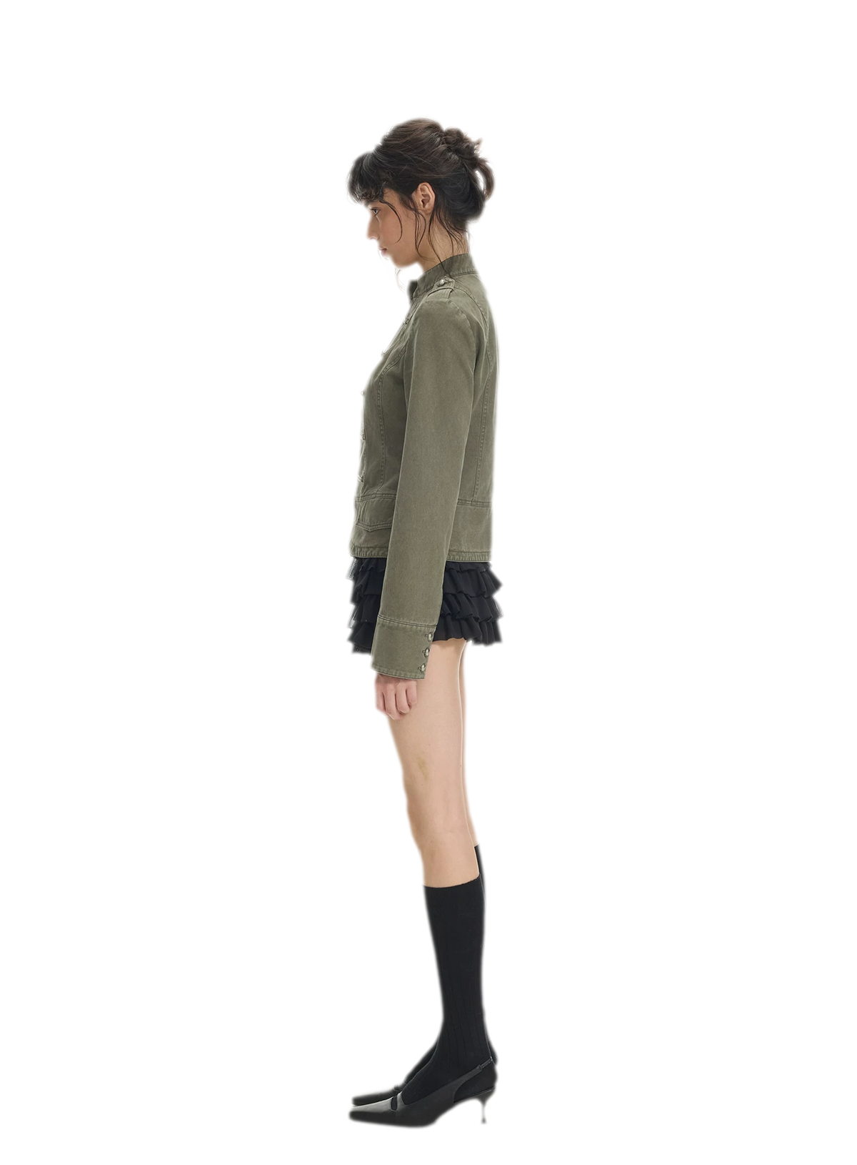 Vintage Cropped Military Jacket