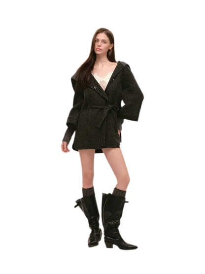 Double-Faced Asymmetric Wool Coat