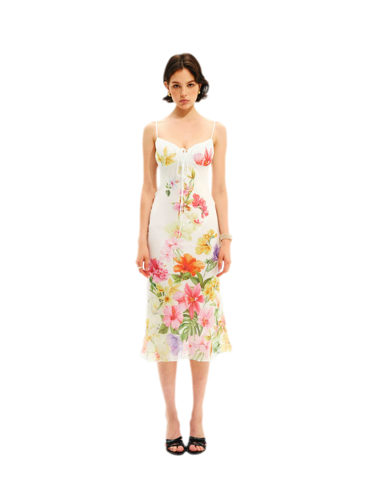 Hand-Painted Floral Camisole Dress