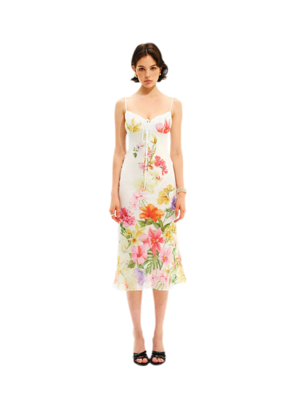 Hand-Painted Floral Camisole Dress