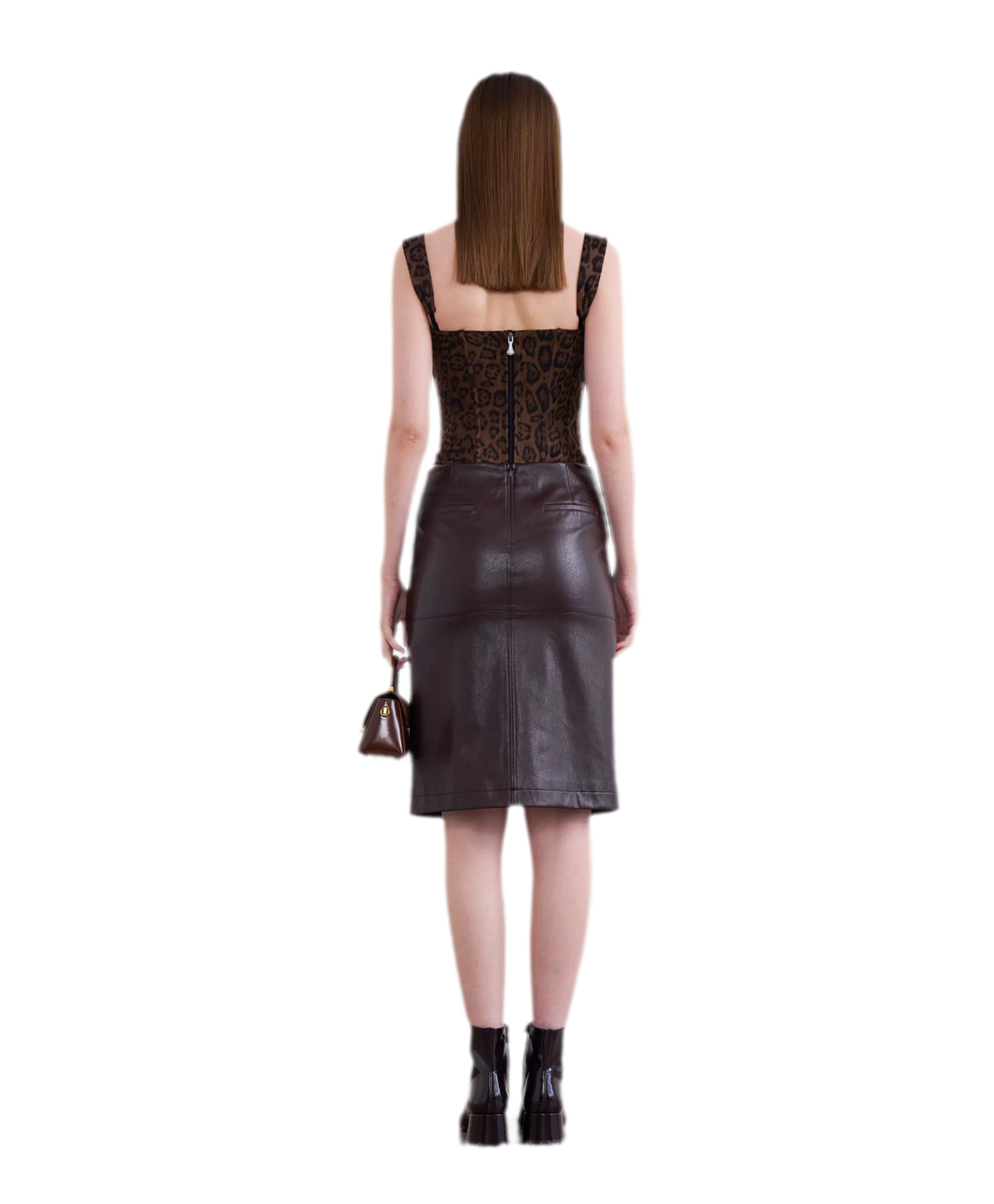 Leopard Boned Bustier Top