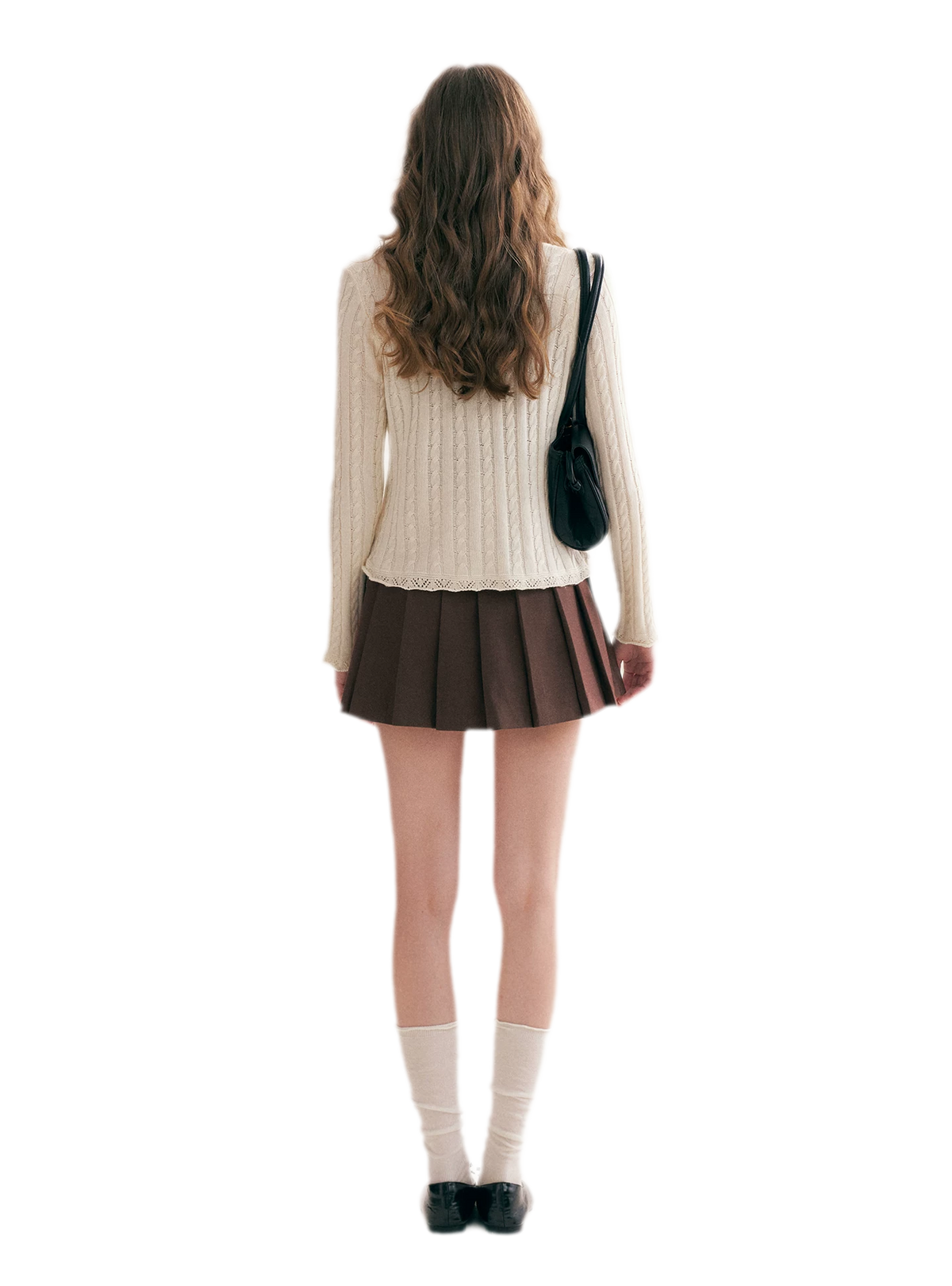 Cable Knit V-Neck Cardigan