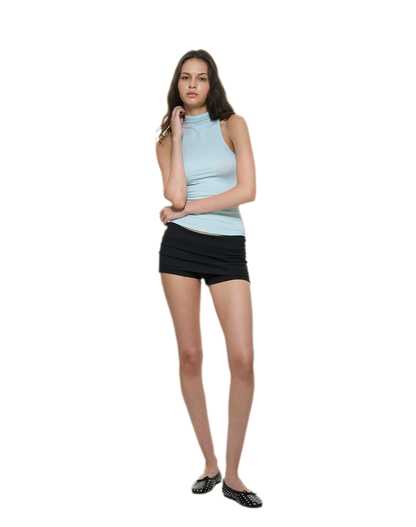 Knitted Semi-High Neck Vest