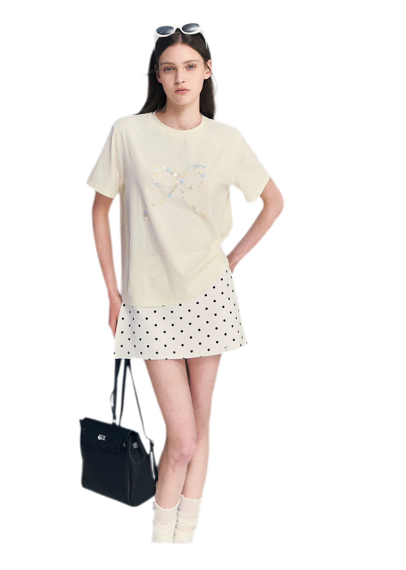Hand-Sewn Bow T-Shirt