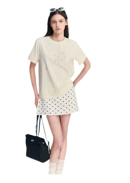 Hand-Sewn Bow T-Shirt