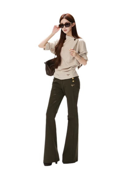 Textured Draped Oversized Shirt