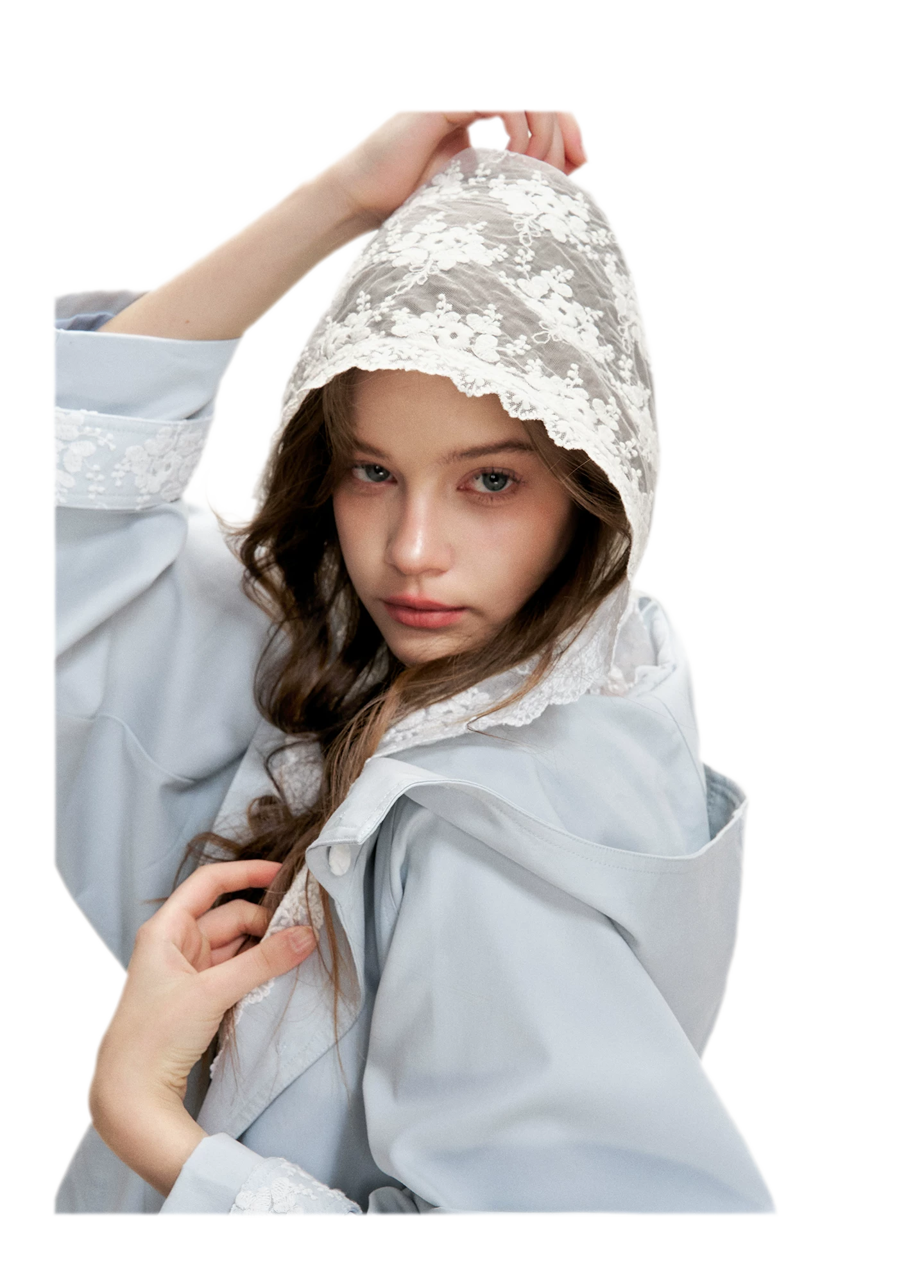 Lace Layered A-Line Windbreaker