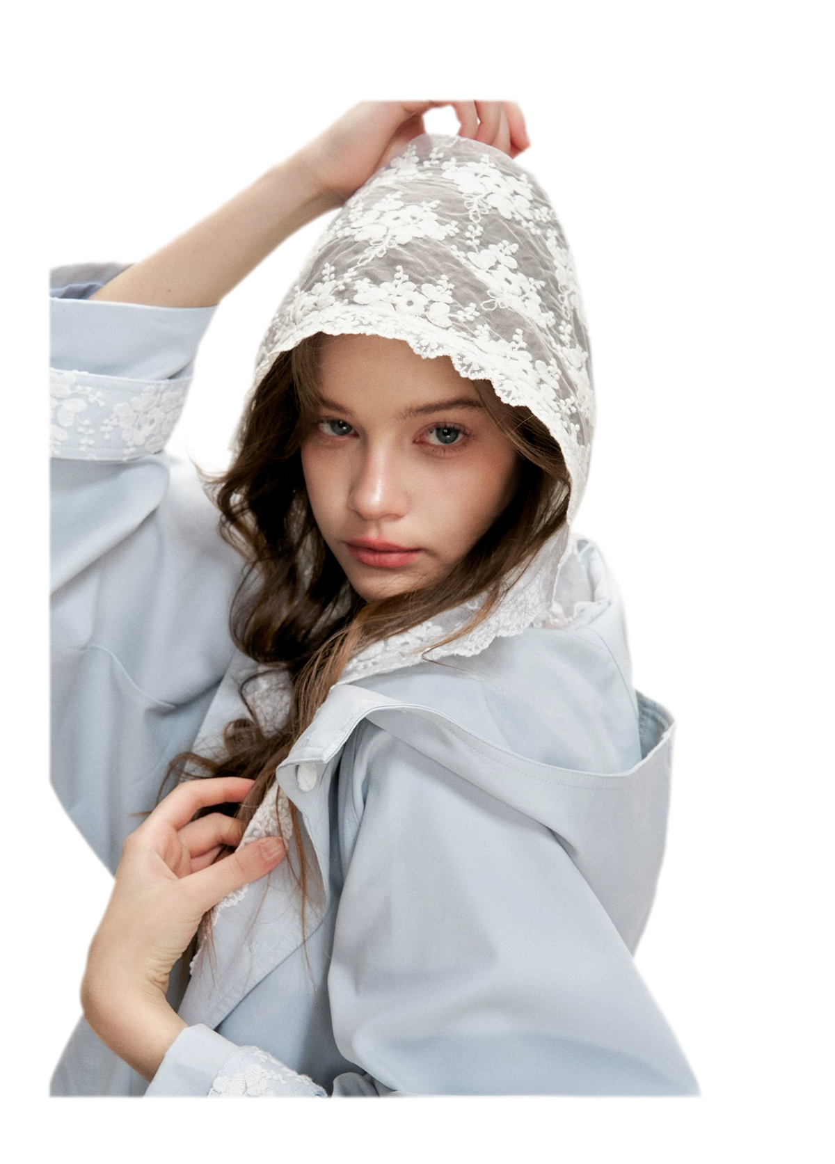 Lace Layered A-Line Windbreaker