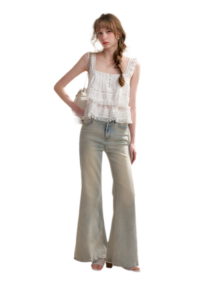 Lace Edge Camisole and Skirt Set