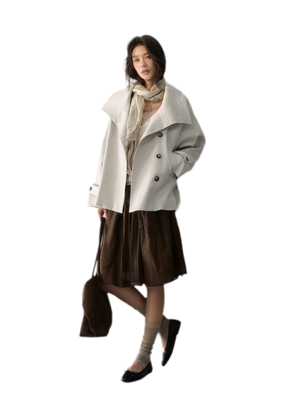 Trench coat in twill ad alta densità con cintura
