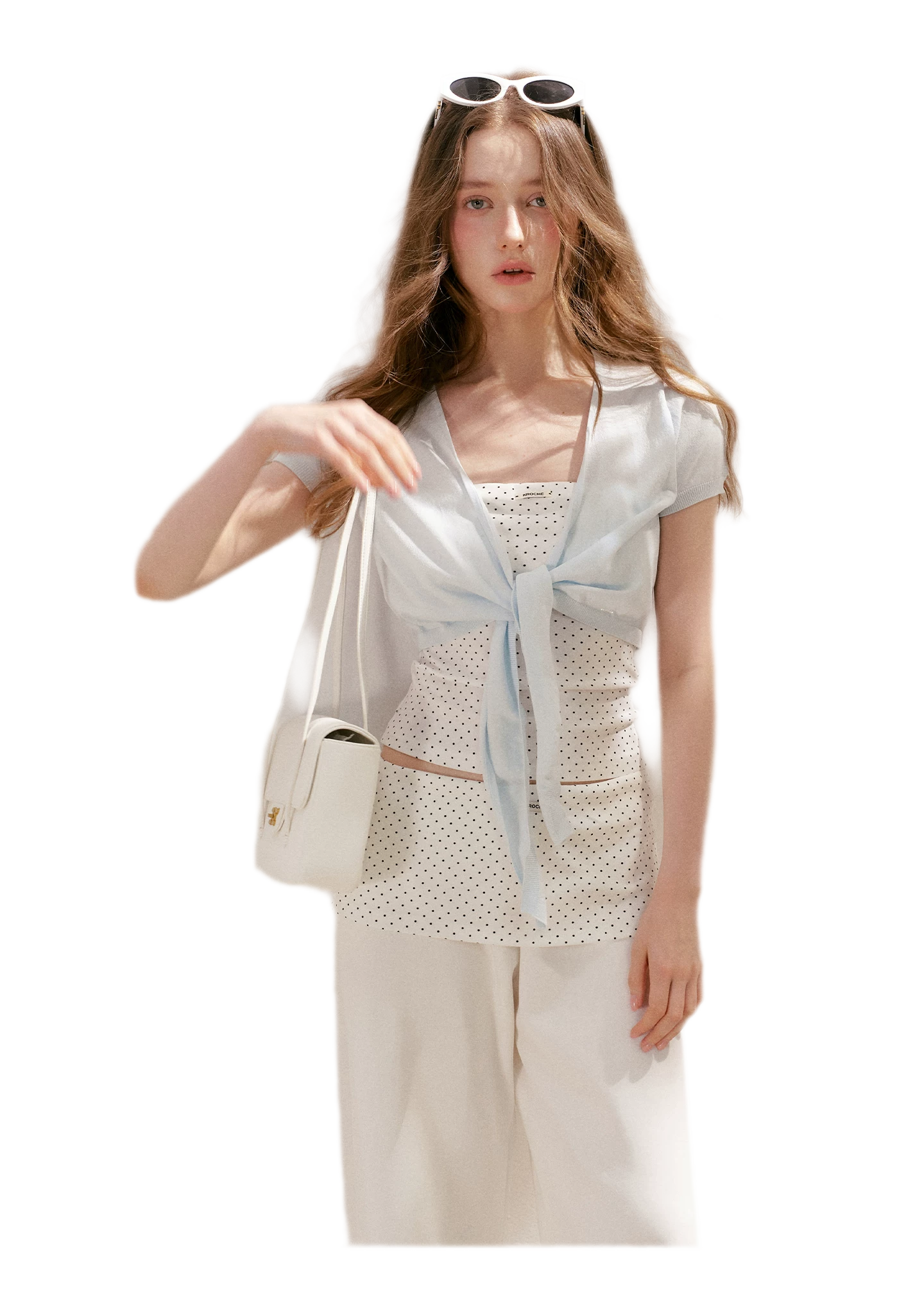 Sportique Cropped Knit Cardigan