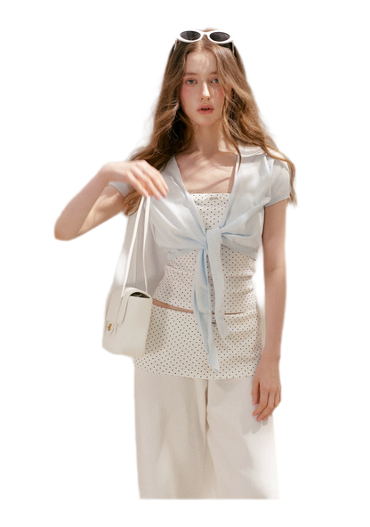 Sportique Cropped Knit Cardigan
