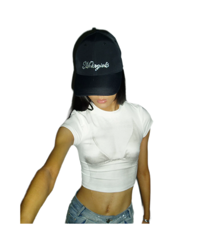 Crystal Silk Rhinestone Cap