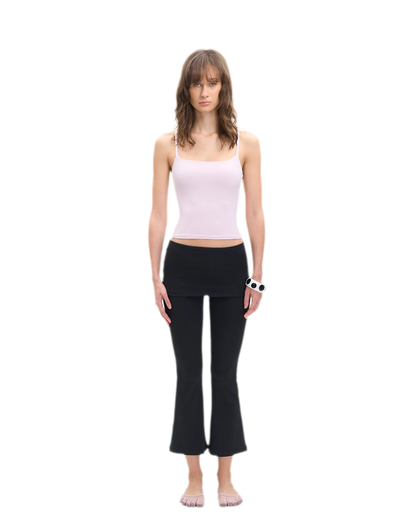 Capri Foldover Flare Pants