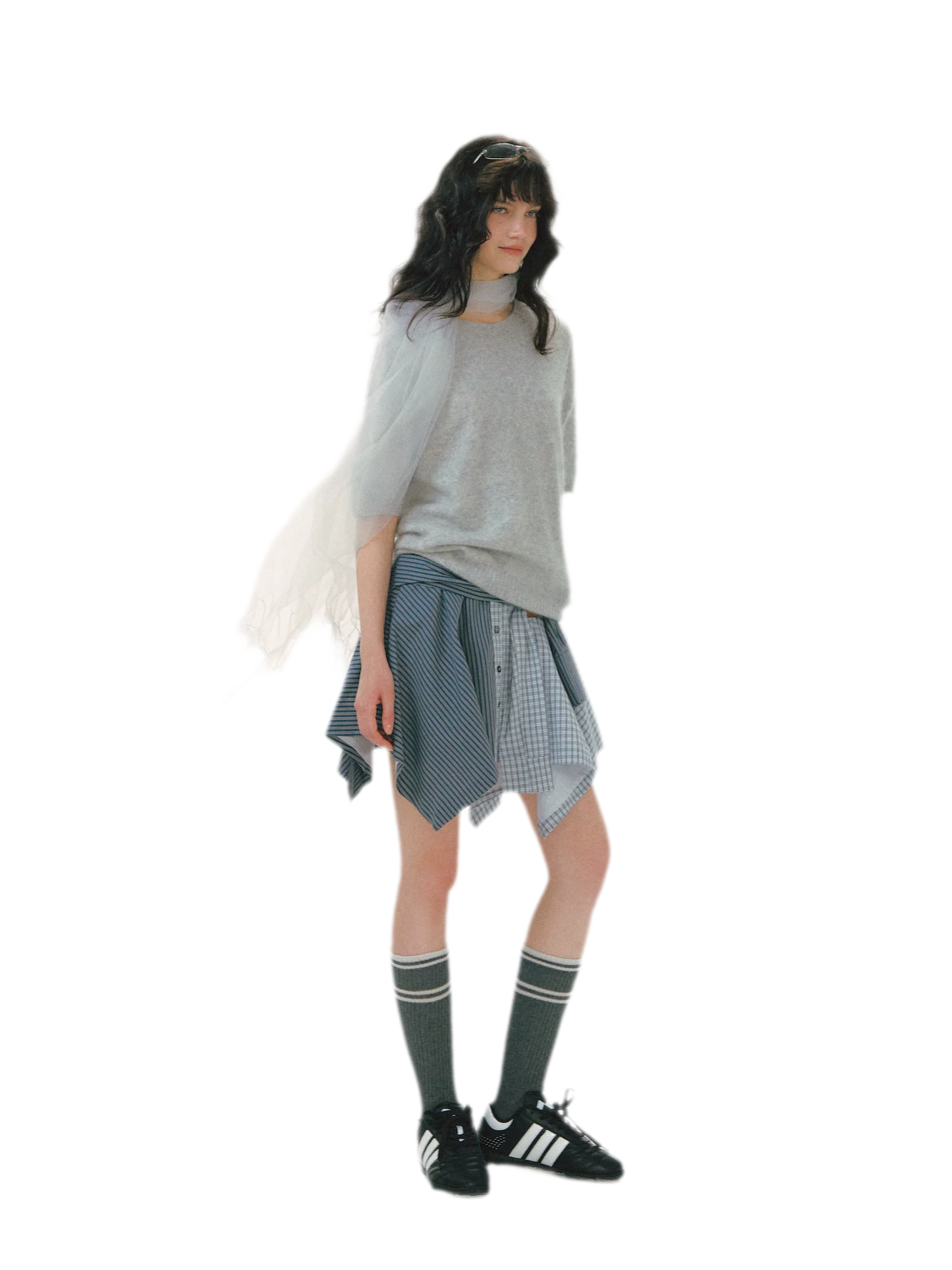 Fuzzy Knit Short Sleeve Sweater