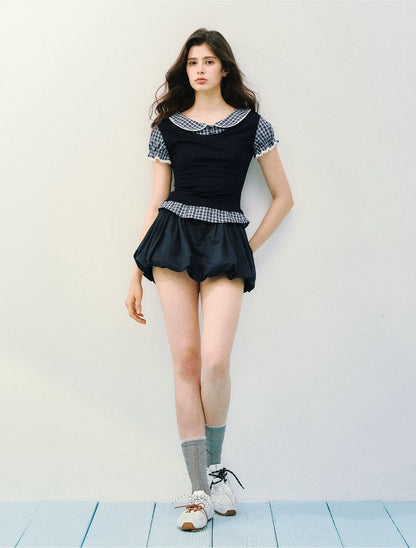 High-Intellect Tencel Wool Faux Two-Piece T-Shirt