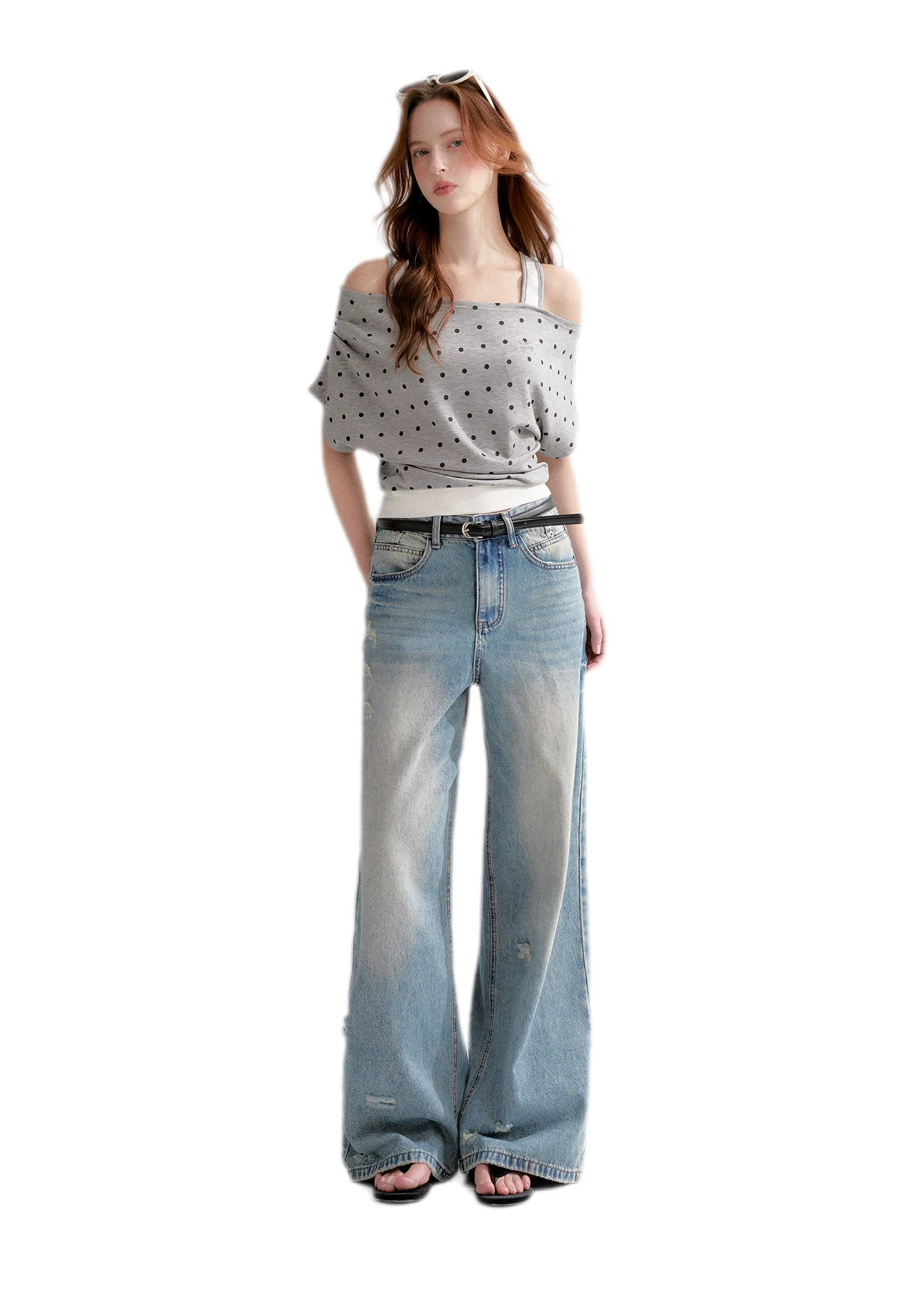 Polka Dot Layered T-Shirt