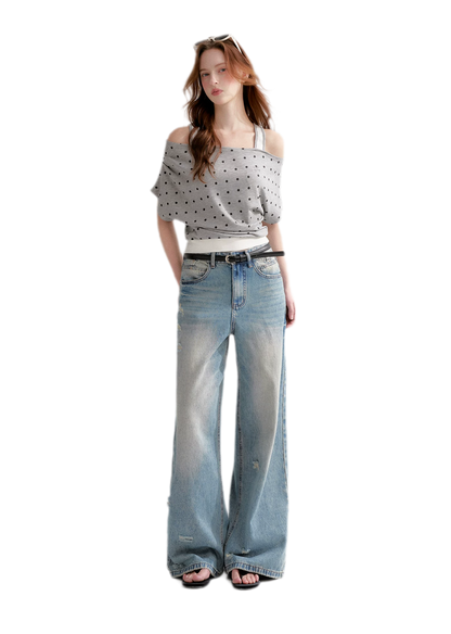 Polka Dot Layered T-Shirt