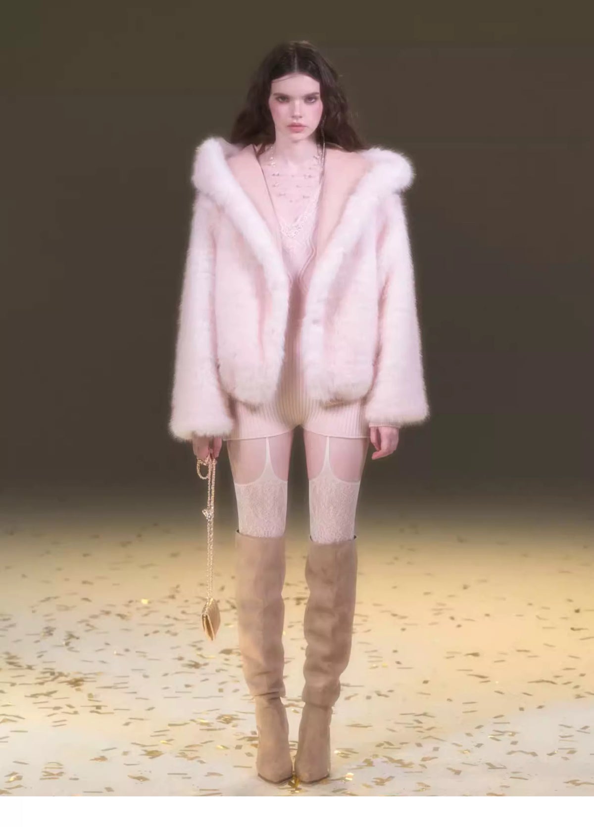 Reversible Suede Fur Winter Jacket