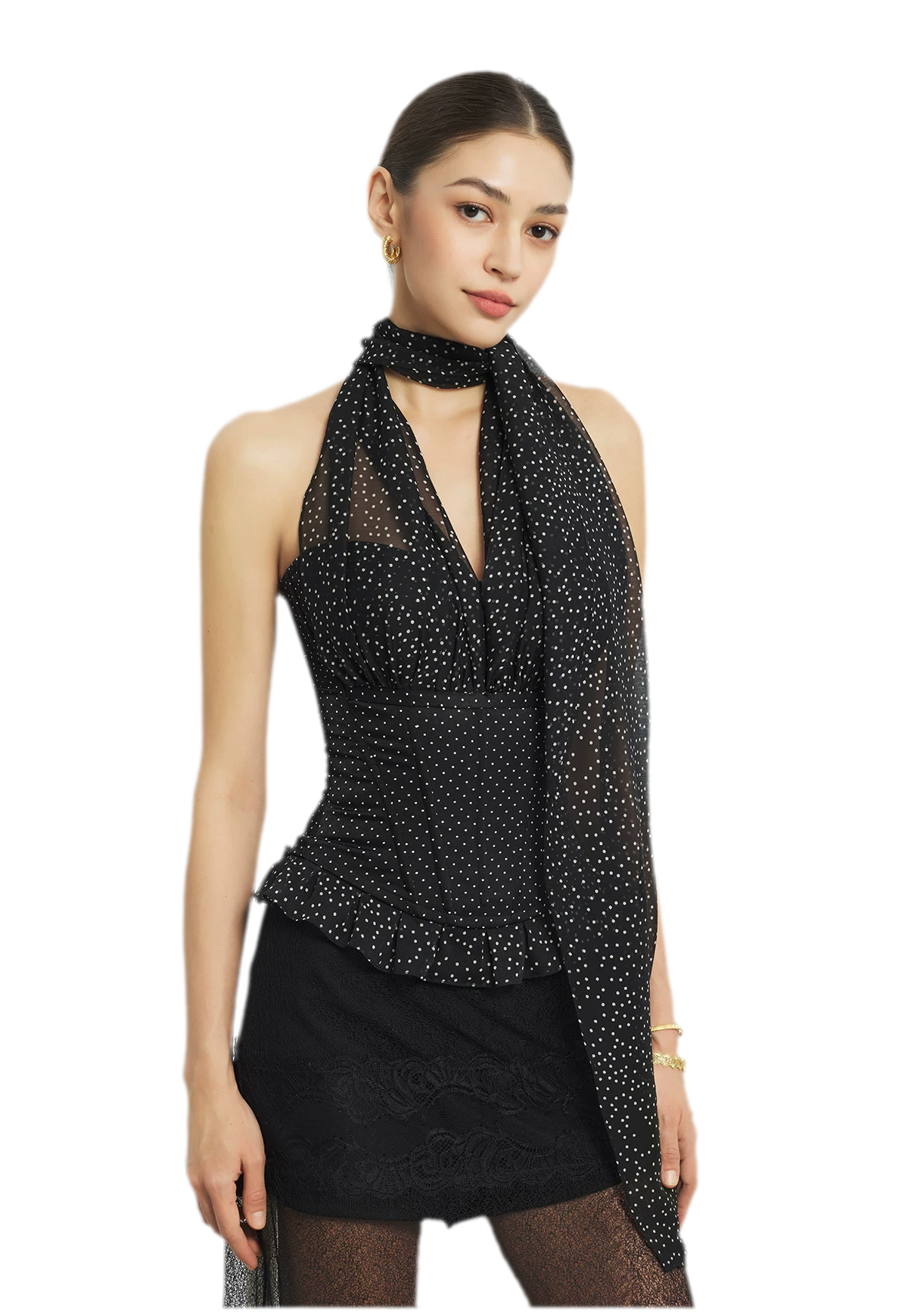 Nanyang Chiffon Halter Bustier