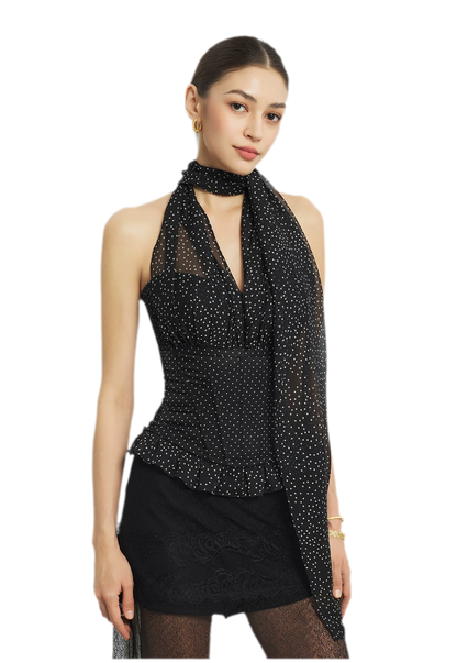 Nanyang Chiffon Halter Bustier