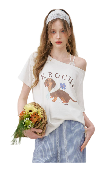 Handpainted Dachshund Tee Cami