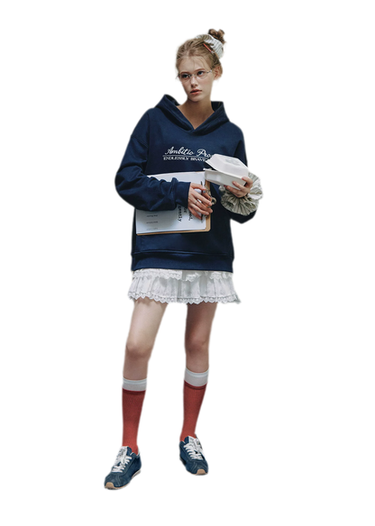 Embroidered Cotton Hooded Sweatshirt