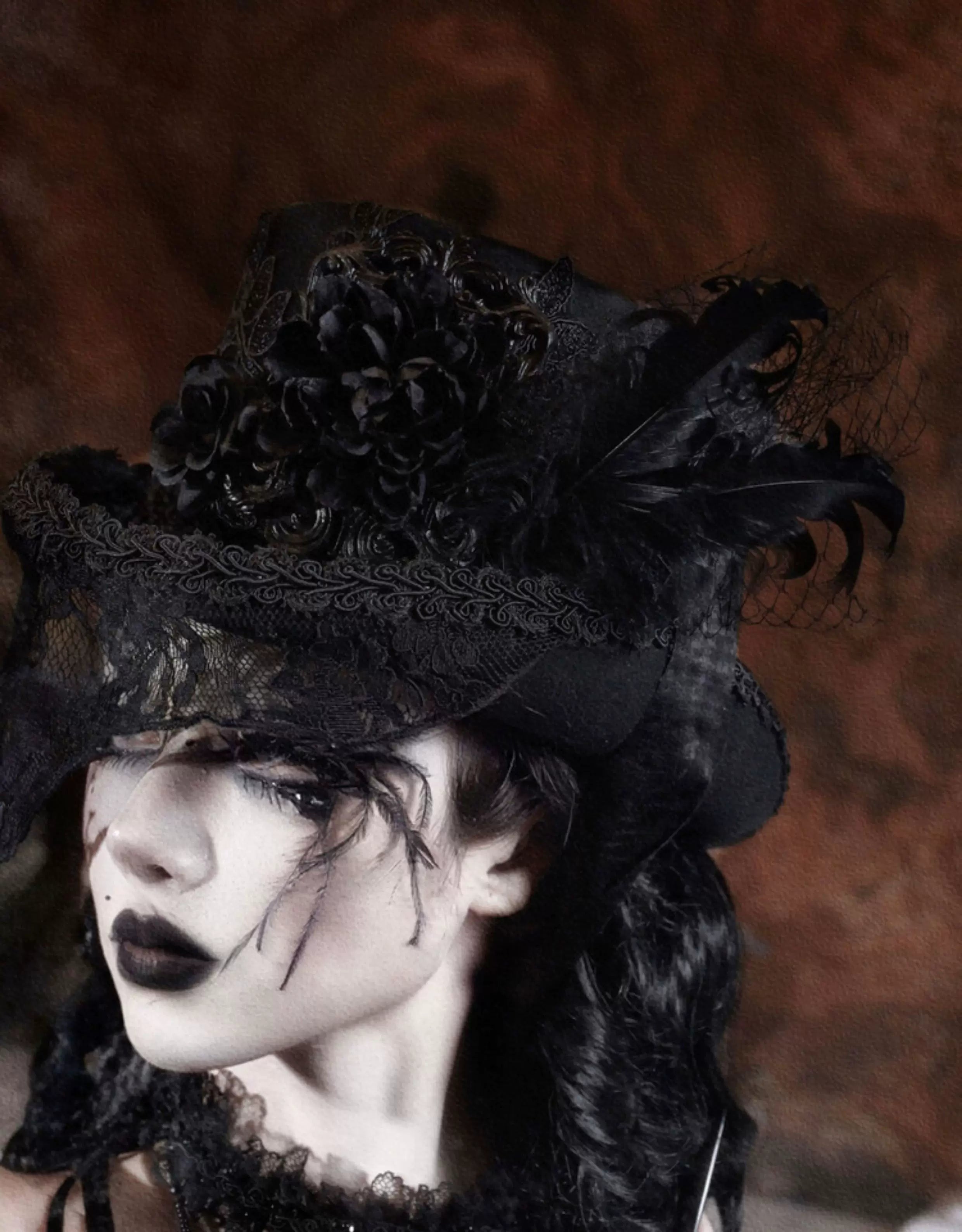 Gothic Ribbon Duchess Wool Hat
