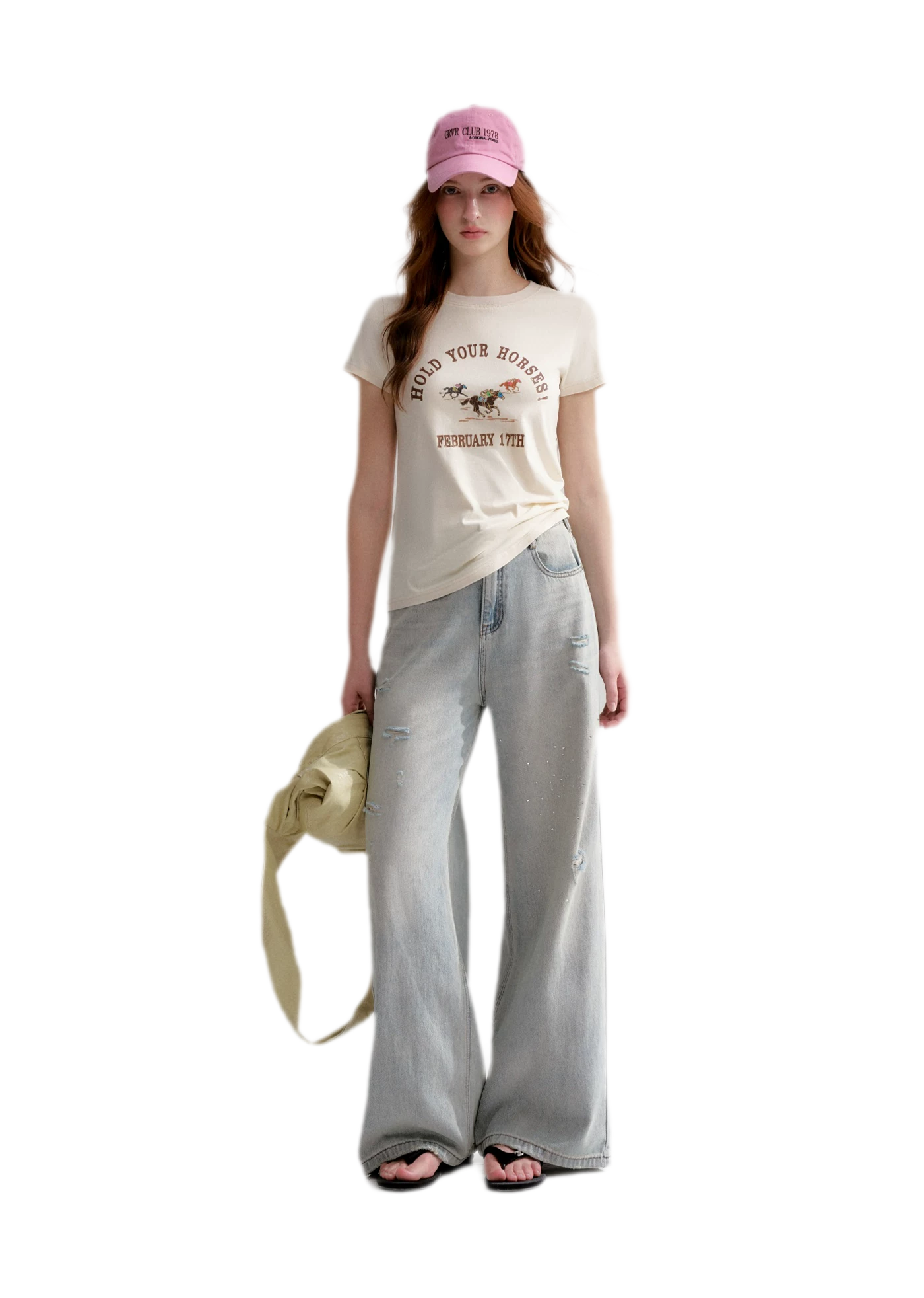 Washed Rhinestone Jeans