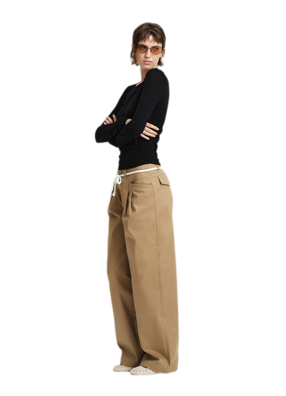 Top in maglia slim arricciato in lana