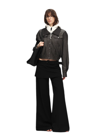 Lightweight High-Collar Cropped Jacket