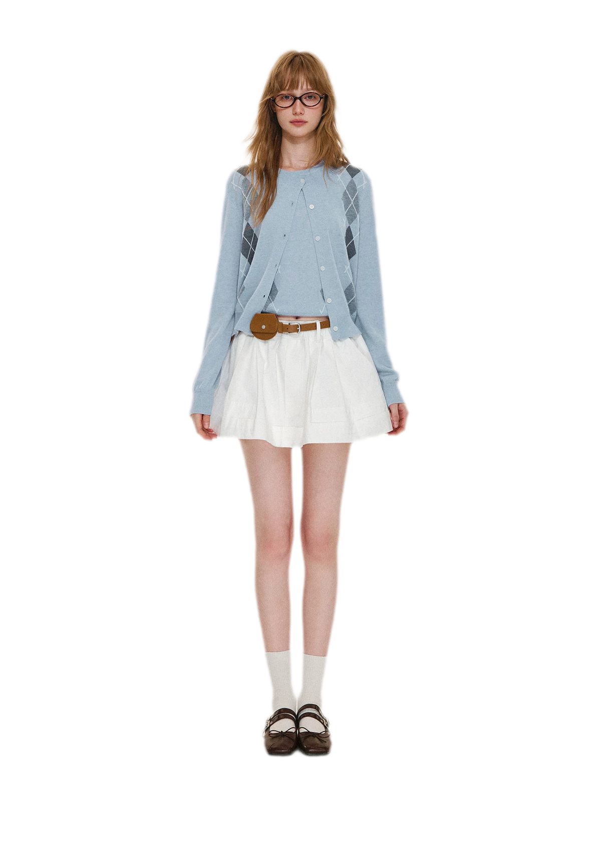 Structured Cotton Bubble Skort