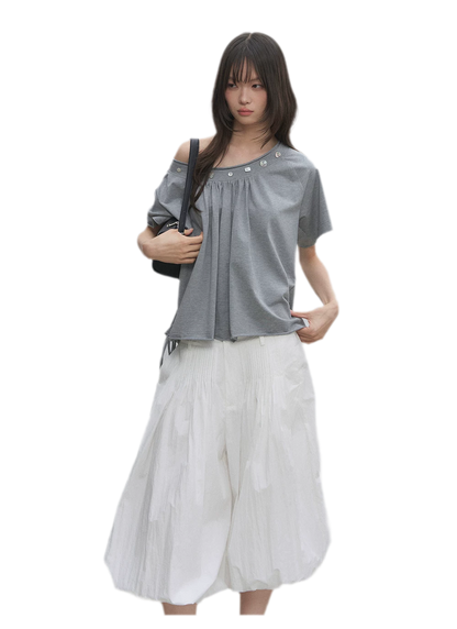 Modal Asymmetric Draped Top