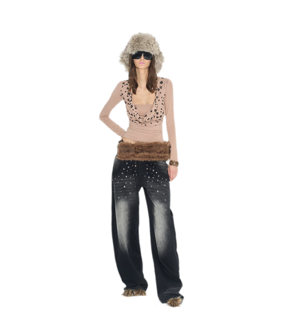 Leopard Twist V-Neck Top